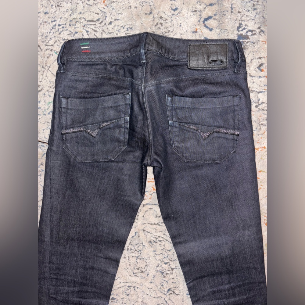 Diesel Nevy Slim Straight Stretch Jeans Low Dark Wash 26x30 Italy (2009) Women's - Picture 6 of 13